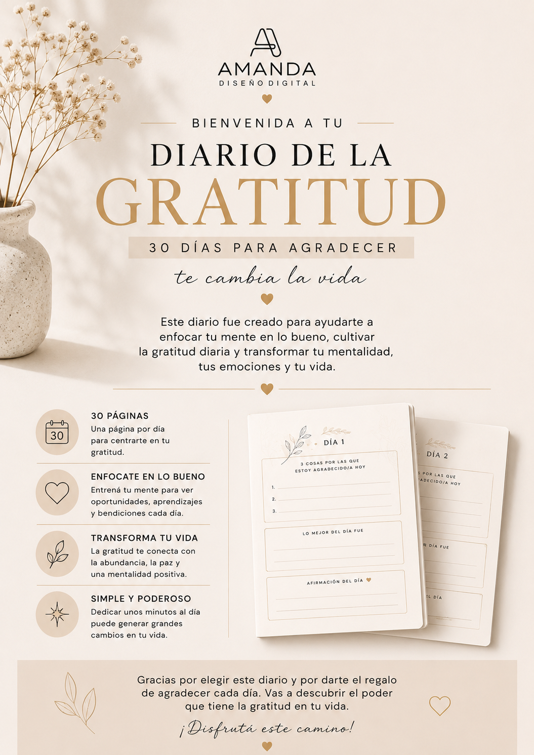 DIARIO DE LA GRATITUD 30 DIAS Un pequeño hábito que puede cambiar tu forma de vivir